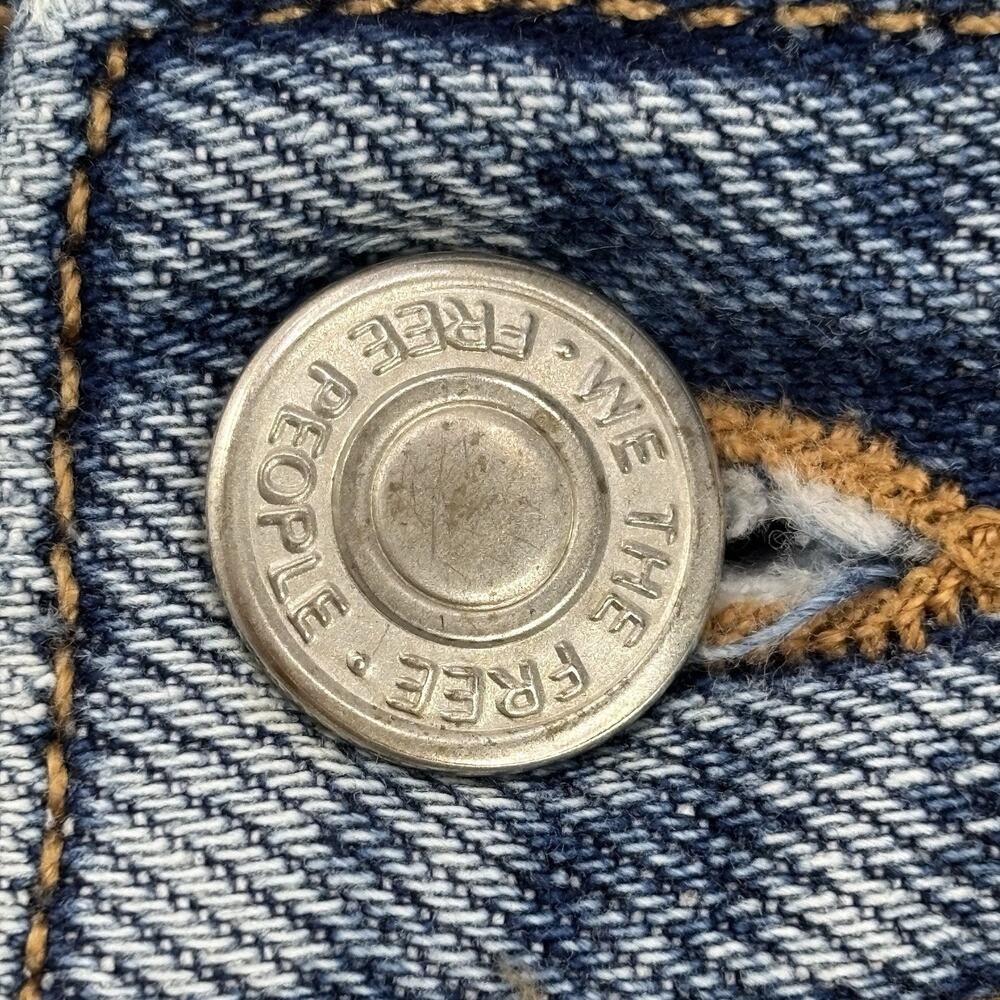 Free People Makai Cut Off Jean Shorts Women's Size 25 Denim Raw Hem Distressed - Picture 11 of 16